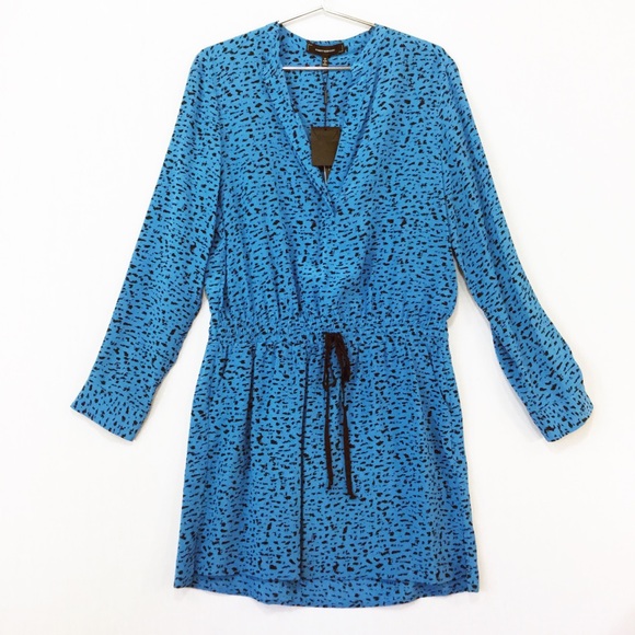 NWOT Robert Rodriguez Printed Silk Drawstring Dress - Picture 2 of 7